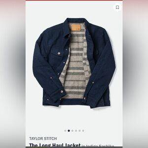 Taylor Stitch Lined Long Haul Jacket in Indigo Sashiko